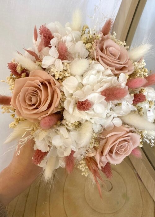 Mariée Valentine Vieux rose