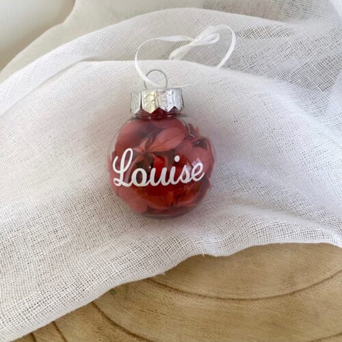 Boule de Noël avec personnalisation prénom