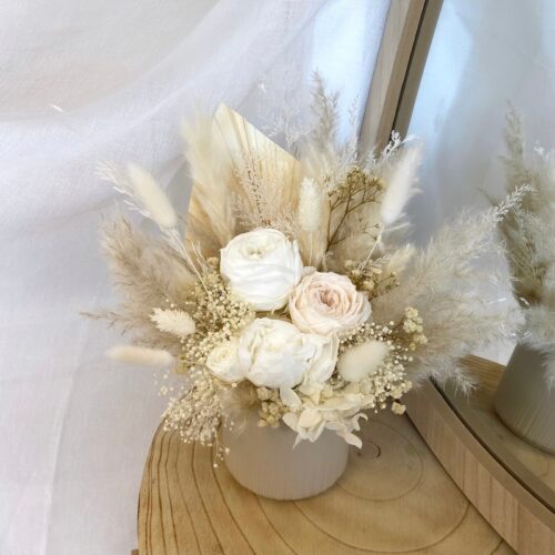 Composition pot Blanc/beige