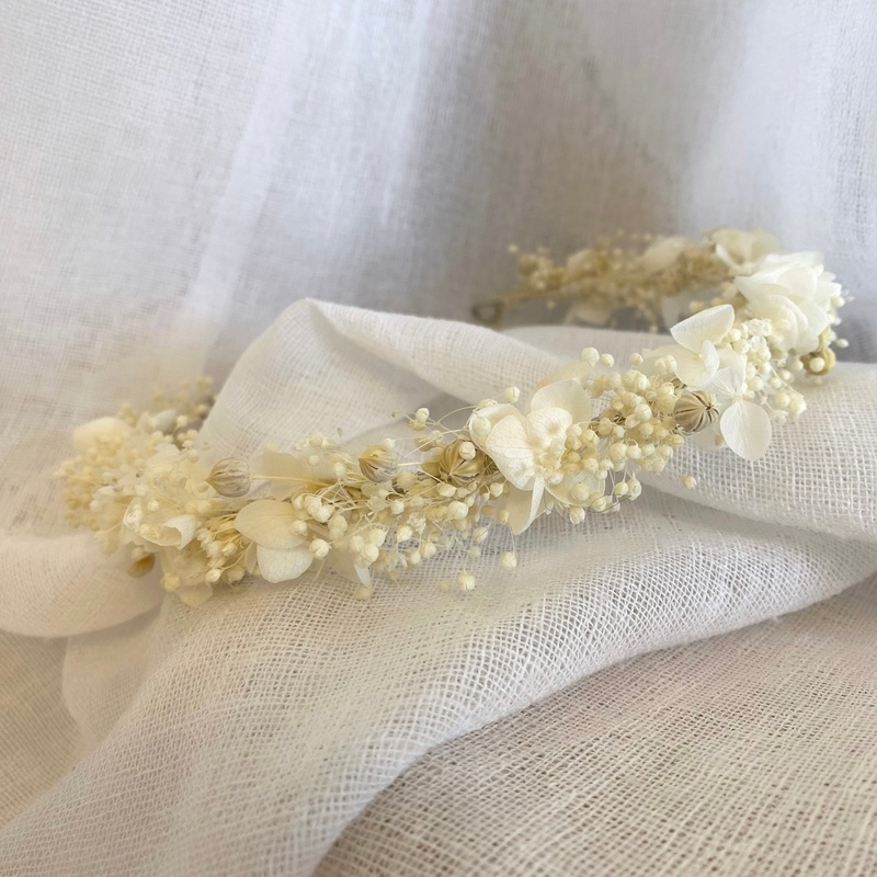 Couronne fleurie Blanche