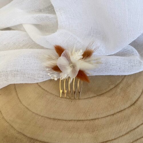 Peigne Blanc/terracotta