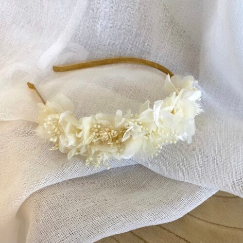 Serre tête fleuri Blanc