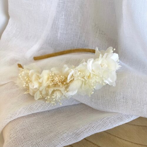 Serre tête fleuri Blanc