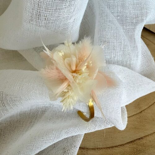 Bracelet sur jonc Rose poudré