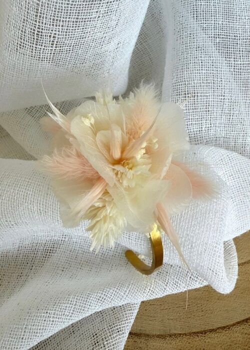 Bracelet sur jonc Rose poudré