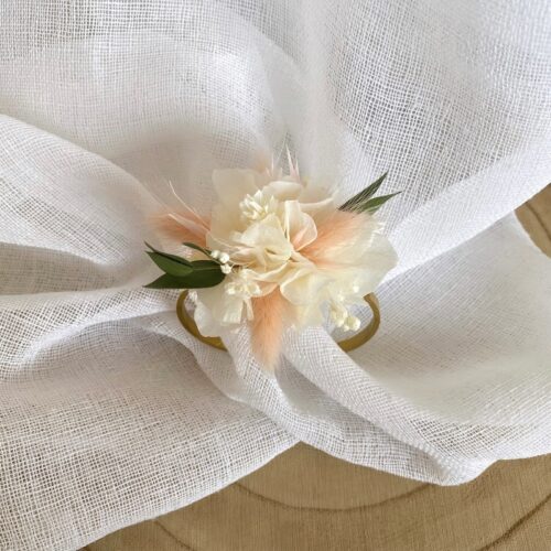 Bracelet sur jonc Rose poudré/Vert