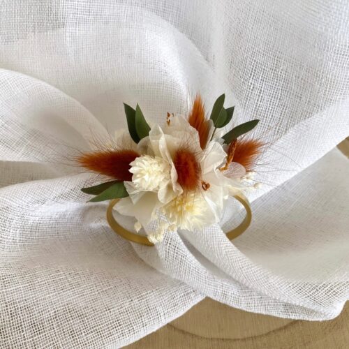 Bracelet sur jonc Terracotta/Vert