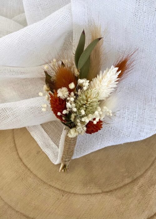 Boutonnière Pauline Fleurs séchées